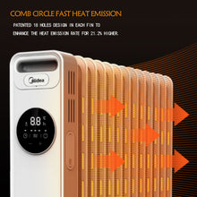Load image into Gallery viewer, Midea 2300W warm circle Electric Oil Heater Radiator Overheating protection/NY2311-20MR-K
