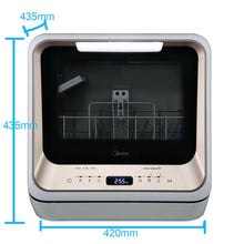 Load image into Gallery viewer, MIDEA Mini Dishwasher Benchtop touch control 1-24 hours delay LED display MDWMINIS-SILVER-K

