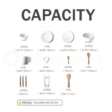 Load image into Gallery viewer, MIDEA Mini Dishwasher Benchtop touch control 1-24 hours delay LED display MDWMINIS-SILVER-K
