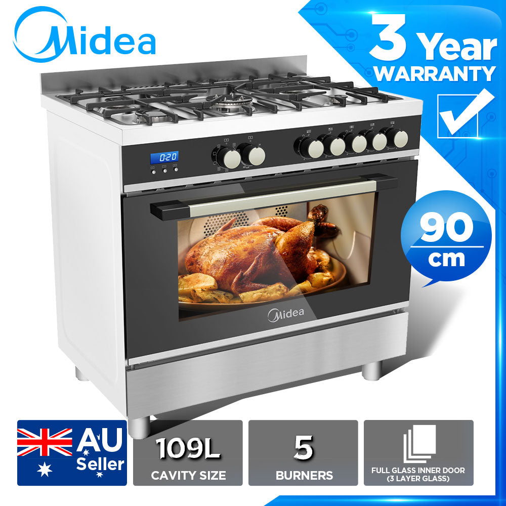 Midea Freestanding Oven Gas Cooktop 90cmMFS90GSS BestHomeAppliancesM