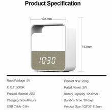 Load image into Gallery viewer, Midea 3000K Alarm Clock Night light 1200mAH Battery Table lamp Bedside lamp MTD3-M/K-03

