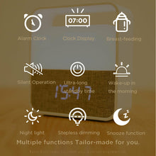 Load image into Gallery viewer, Midea 3000K Alarm Clock Night light 1200mAH Battery Table lamp Bedside lamp MTD3-M/K-03-K
